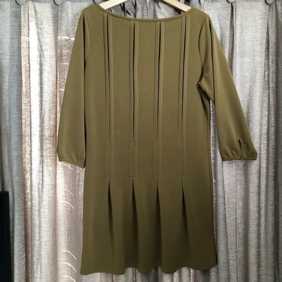 Fossil Olive GreenSeam Detail Mini Dress - Picture 3 of 12